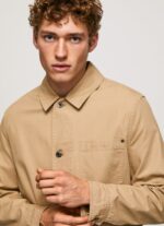 hombres chaqueta utilitaria de lona Pepe Jeans 44JTZ827 camello - Imagen 4