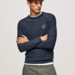 hombres elegir jersey de cuello redondo Pepe Jeans 44JTZ858 índigo