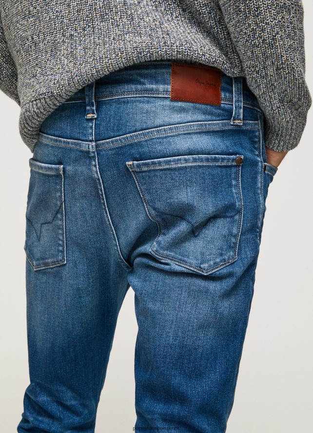 hombres jeans ajustados de tiro medio Mason Pepe Jeans 44JTZ791 mezclilla - Imagen 4