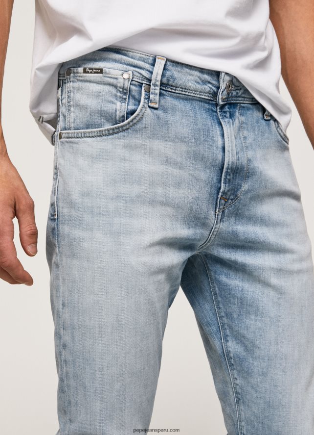 hombres jeans ajustados de tiro medio Mason Pepe Jeans 44JTZ792 mezclilla - Imagen 3