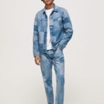 hombres jeans callen de tiro medio Pepe Jeans 44JTZ816 mezclilla