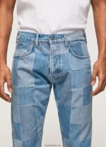 hombres jeans callen de tiro medio Pepe Jeans 44JTZ816 mezclilla - Imagen 3