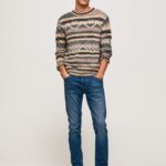 hombres jeans con tiro medio y corte estándar Pepe Jeans 44JTZ801 mezclilla