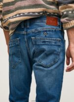hombres jeans con tiro medio y corte estándar Pepe Jeans 44JTZ801 mezclilla - Imagen 5