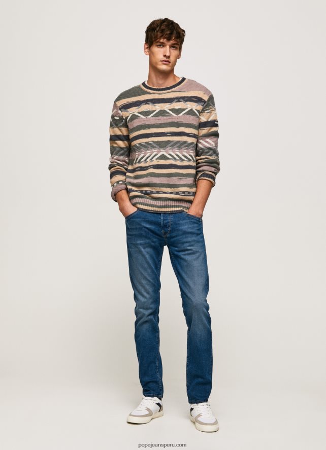 hombres jeans con tiro medio y corte estándar Pepe Jeans 44JTZ801 mezclilla - Imagen 1