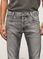 hombres jeans con tiro medio y corte estándar Pepe Jeans 44JTZ802 mezclilla - Imagen 3