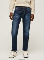 hombres jeans con tiro medio y corte estándar Pepe Jeans 44JTZ805 mezclilla - Imagen 2