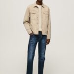 hombres jeans con tiro medio y corte estándar Pepe Jeans 44JTZ805 mezclilla