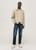 hombres jeans con tiro medio y corte estándar Pepe Jeans 44JTZ805 mezclilla