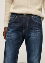 hombres jeans con tiro medio y corte estándar Pepe Jeans 44JTZ805 mezclilla - Imagen 3