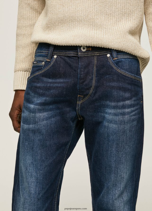 hombres jeans con tiro medio y corte estándar Pepe Jeans 44JTZ805 mezclilla - Imagen 3