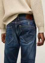 hombres jeans con tiro medio y corte estándar Pepe Jeans 44JTZ805 mezclilla - Imagen 4