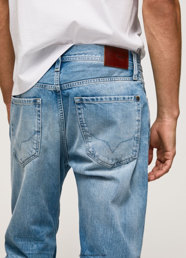 hombres jeans penn de corte holgado con tiro caído Pepe Jeans 44JTZ810 mezclilla - Imagen 5