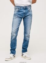hombres jeans slim con diseño de grulla Pepe Jeans 44JTZ795 mezclilla - Imagen 2