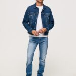 hombres jeans slim con diseño de grulla Pepe Jeans 44JTZ795 mezclilla