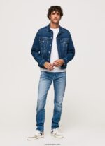 hombres jeans slim con diseño de grulla Pepe Jeans 44JTZ795 mezclilla