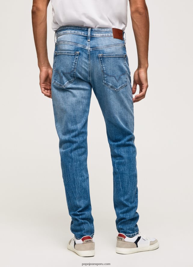 hombres jeans slim con diseño de grulla Pepe Jeans 44JTZ795 mezclilla - Imagen 4