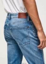 hombres jeans slim con diseño de grulla Pepe Jeans 44JTZ795 mezclilla - Imagen 5