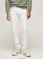 hombres jeans slim con tiro medio Pepe Jeans 44JTZ797 mezclilla - Imagen 2
