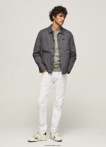 hombres jeans slim con tiro medio Pepe Jeans 44JTZ797 mezclilla