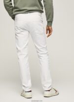 hombres jeans slim con tiro medio Pepe Jeans 44JTZ797 mezclilla - Imagen 4