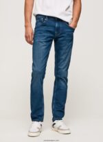 hombres jeans track de tiro medio Pepe Jeans 44JTZ804 mezclilla - Imagen 2