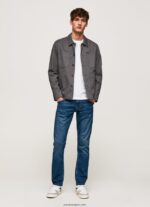 hombres jeans track de tiro medio Pepe Jeans 44JTZ804 mezclilla