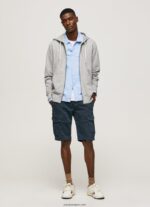 hombres jersey con cremallera y logo estampado Pepe Jeans 44JTZ883 gris marga - Imagen 2