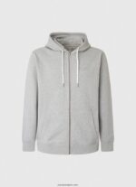 hombres jersey con cremallera y logo estampado Pepe Jeans 44JTZ883 gris marga - Imagen 5