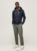 hombres jersey con cremallera y logo estampado Pepe Jeans 44JTZ905 dulwich - Imagen 2