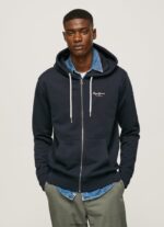 hombres jersey con cremallera y logo estampado Pepe Jeans 44JTZ905 dulwich