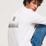 hombres jersey con estampado fotográfico Pepe Jeans 44JTZ867 blanco