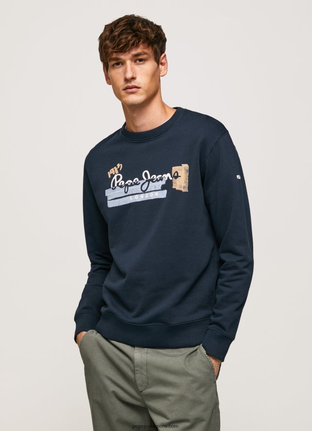 hombres jersey de algodón con cuello redondo Pepe Jeans 44JTZ894 dulwich - Imagen 2