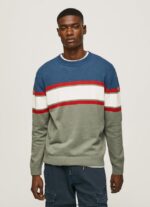 hombres jersey de algodón con estampado de rayas Pepe Jeans 44JTZ849 fundición