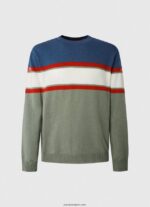 hombres jersey de algodón con estampado de rayas Pepe Jeans 44JTZ849 fundición - Imagen 5