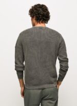 hombres jersey de punto gofrado Pepe Jeans 44JTZ854 negro lavado - Imagen 4