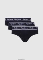 hombres Pack de 3 bóxers de algodón elástico Pepe Jeans 44JTZ1159 blanco - Imagen 3