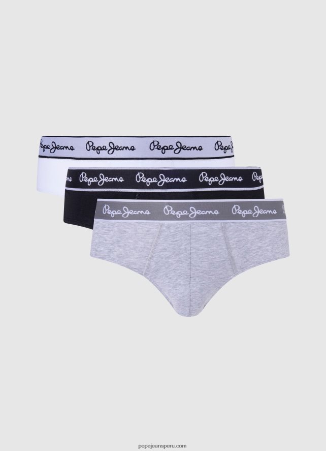 hombres Pack de 3 bóxers de algodón elástico Pepe Jeans 44JTZ1159 blanco - Imagen 4
