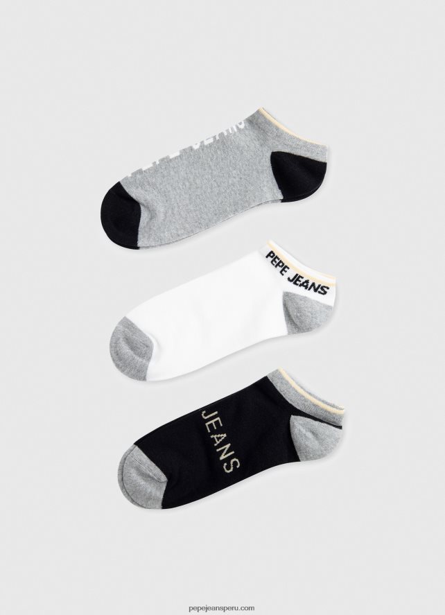 hombres_pack_de_3_calcetines_tobilleros_pepe_jeans_44jtz1147_negro.jpg hombres Pack de 3 calcetines tobilleros Pepe Jeans 44JTZ1147 negro - Imagen 1