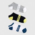 hombres Pack de 3 calcetines tobilleros Pepe Jeans 44JTZ1150 multi