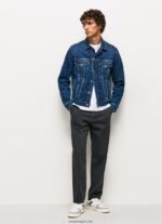 hombres pantalones chinos holgados Pepe Jeans 44JTZ1103 negro lavado