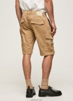 hombres pantalones cortos de carga de Jared Pepe Jeans 44JTZ1114 camello - Imagen 4