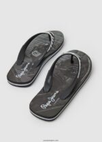 hombres piscina moto playa chanclas Pepe Jeans 44JTZ1269 negro - Imagen 4