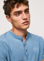 hombres playera con cuello panadero Pepe Jeans 44JTZ965 azul claro - Imagen 3