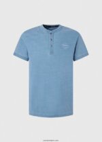 hombres playera con cuello panadero Pepe Jeans 44JTZ965 azul claro - Imagen 5