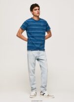 hombres playera con estampado de rayas Pepe Jeans 44JTZ966 índigo - Imagen 2