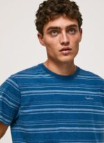 hombres playera con estampado de rayas Pepe Jeans 44JTZ966 índigo