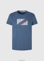 hombres playera con estampado jaspeado del logo Pepe Jeans 44JTZ986 jarman - Imagen 5