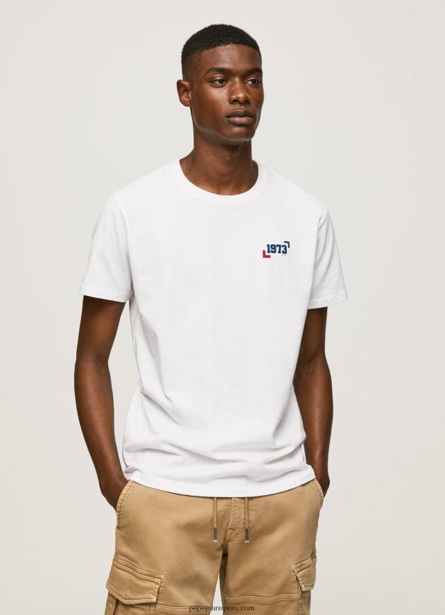 hombres_playera_con_logo_1973_pepe_jeans_44jtz950_blanco.jpg hombres playera con logo 1973 Pepe Jeans 44JTZ950 blanco - Imagen 1