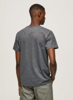 hombres playera con logo bordado Pepe Jeans 44JTZ976 negro lavado - Imagen 4
